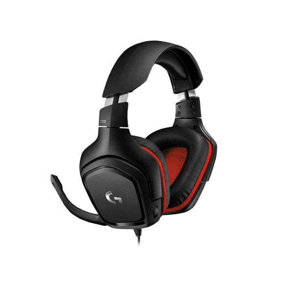Logitech G331 Gaming Headset Black/Red - Stereo Over Ear Headphones With Mic (Wired)