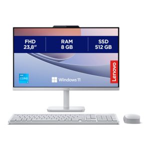 LENOVO ALL IN ONE DESKTOP  A100-i3-N100 | 8GB DDR4-3200 RAM | 512GB M.2 PCIe NVMe SSD |  23.8-inch Full HD (1920 x 1080) IPS, anti-glare, 250 nits |  Integrated Intel UHD 4GB Graphics |  Wi-Fi 6 and Bluetooth 5.2, plus built-in Ethernet (RJ-45) | WINDOWS 11
