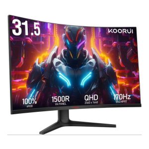 KOORUI 32E6QC 32″ VA QHD 170Hz Curved Gaming Monitor